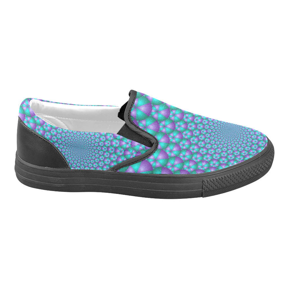 Spiral balls 001 Women's Unusual Slip-on Canvas Shoes (Model 019)