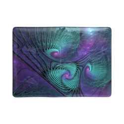 Purple meets Turquoise modern abstract Fractal Art Custom NoteBook A5