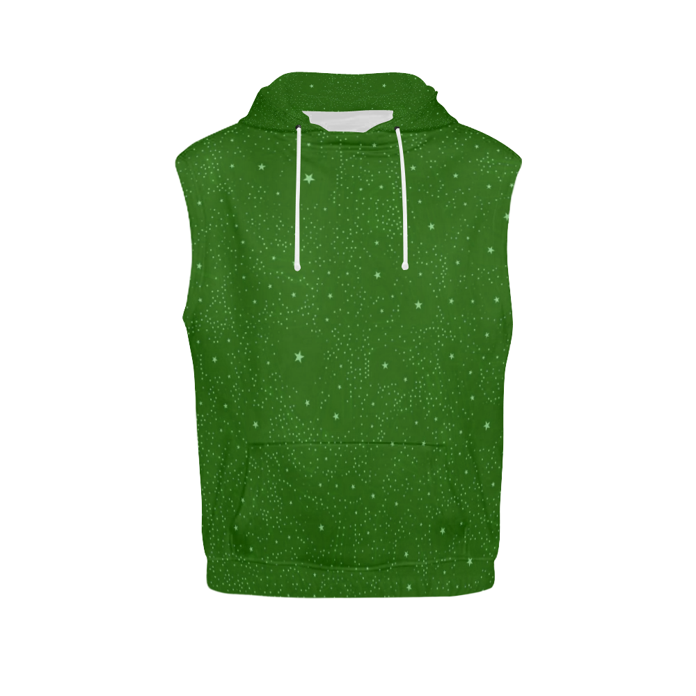 Awesome allover Stars 01D by FeelGood All Over Print Sleeveless Hoodie for Women (Model H15)