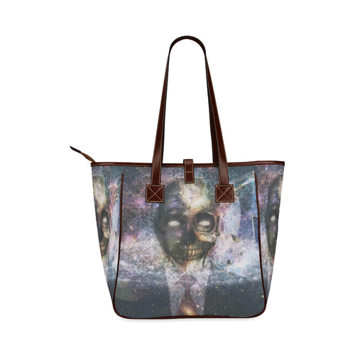 Psychedelic Skull and Galaxy Classic Tote Bag (Model 1644)