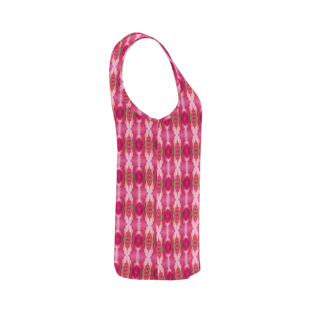Pink Blast Floral All Over Print Tank Top for Women (Model T43)