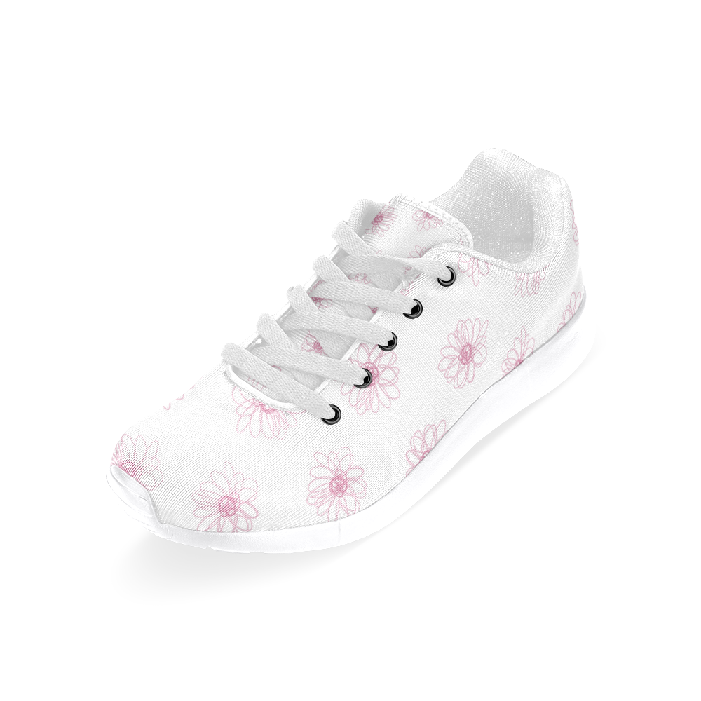 Pink floral pattern Women’s Running Shoes (Model 020)