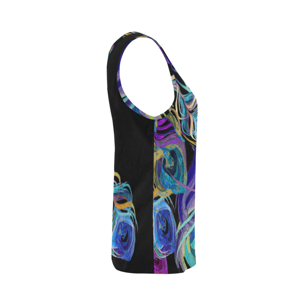 Peacock All Over Print Tank Top for Women (Model T43)