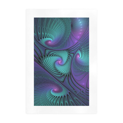 Purple meets Turquoise modern abstract Fractal Art Art Print 19‘’x28‘’
