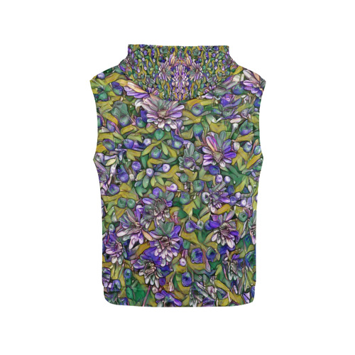 lovely floral 31C by FeelGood All Over Print Sleeveless Hoodie for Women (Model H15)