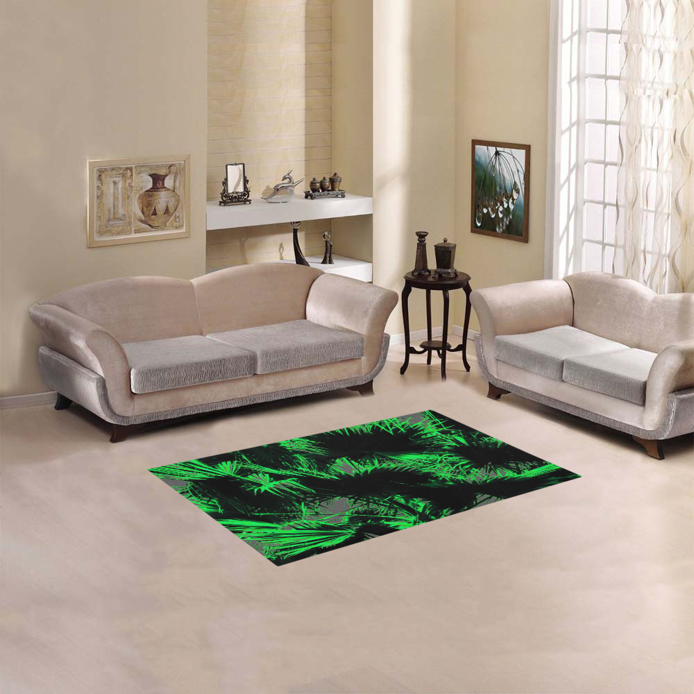 green palm leaves texture abstract background Area Rug 2'7"x 1'8‘’