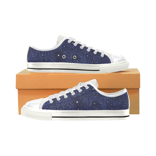 Awesome allover Stars 01B by FeelGood Women's Classic Canvas Shoes (Model 018)