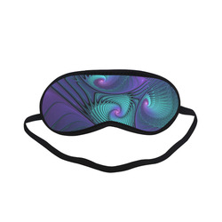 Purple meets Turquoise modern abstract Fractal Art Sleeping Mask