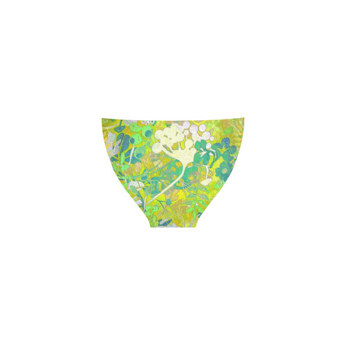 floral 1 in green and blue Custom Bikini Swimsuit (Model S01)