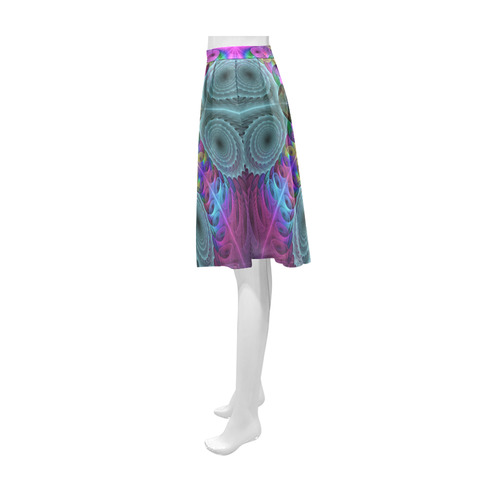 Mandala From Center Colorful Fractal Art With Pink Athena Women's Short Skirt (Model D15)