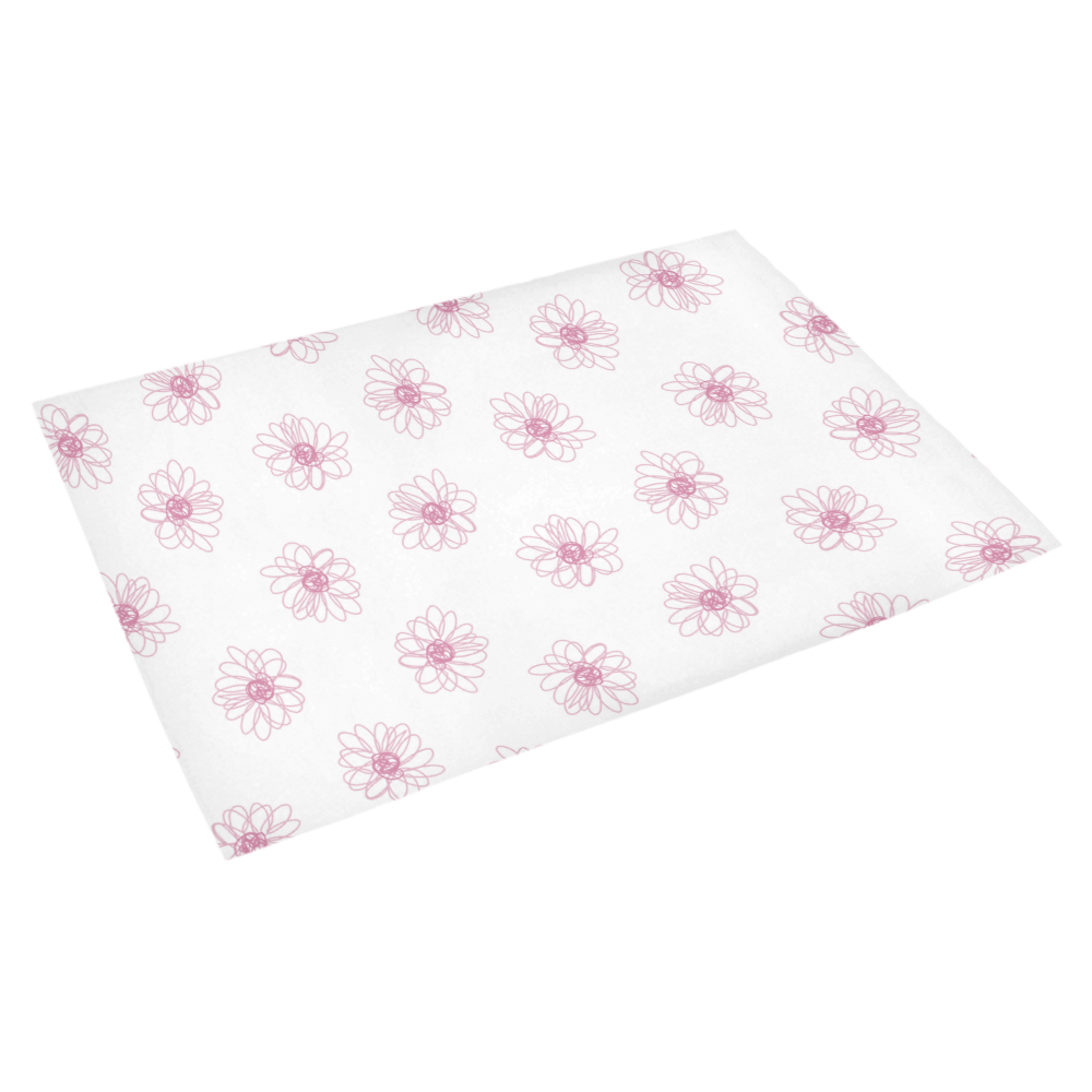 Pink floral pattern Azalea Doormat 30" x 18" (Sponge Material)