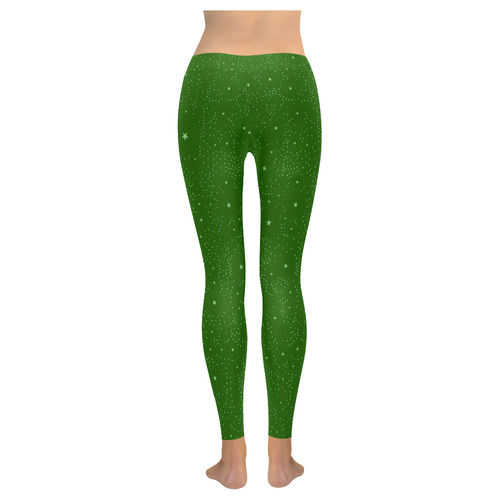 Awesome allover Stars 01D by FeelGood Women's Low Rise Leggings (Invisible Stitch) (Model L05)