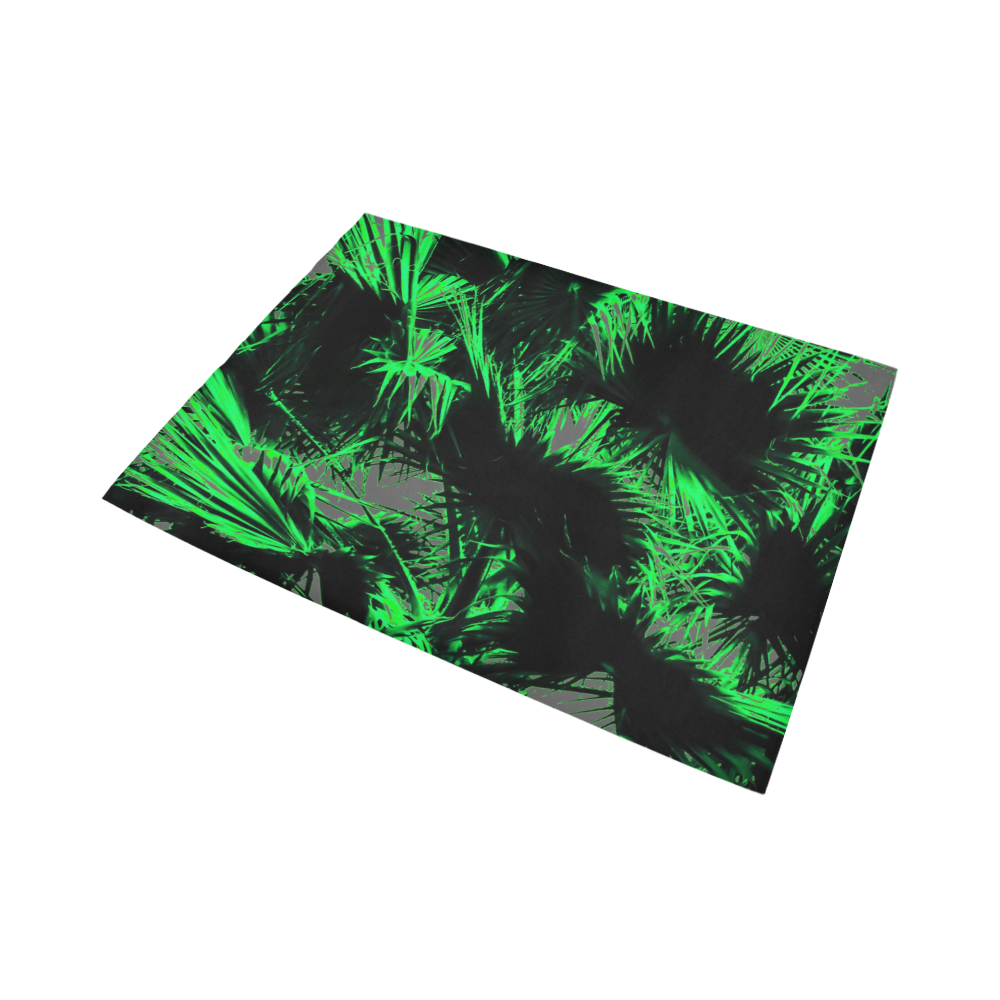green palm leaves texture abstract background Area Rug7'x5'