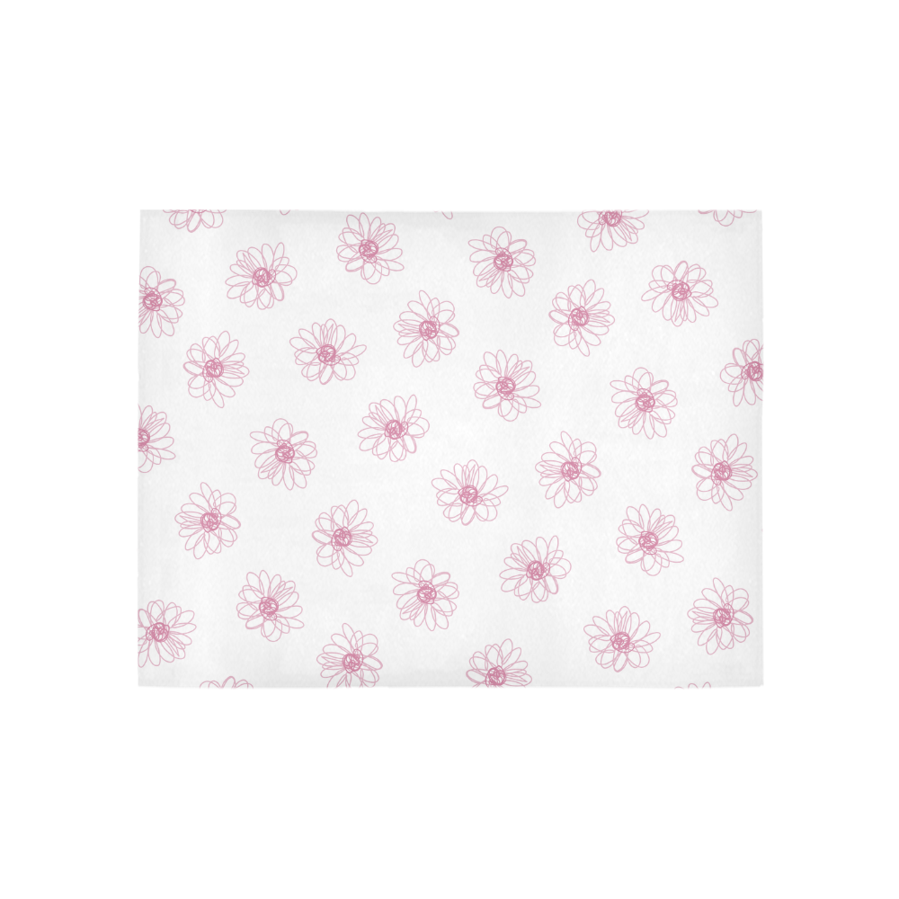 Pink floral pattern Area Rug 5'3''x4'