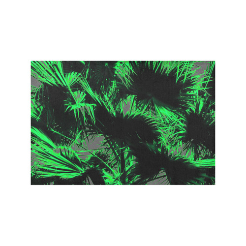 green palm leaves texture abstract background Placemat 12’’ x 18’’ (Set of 4)