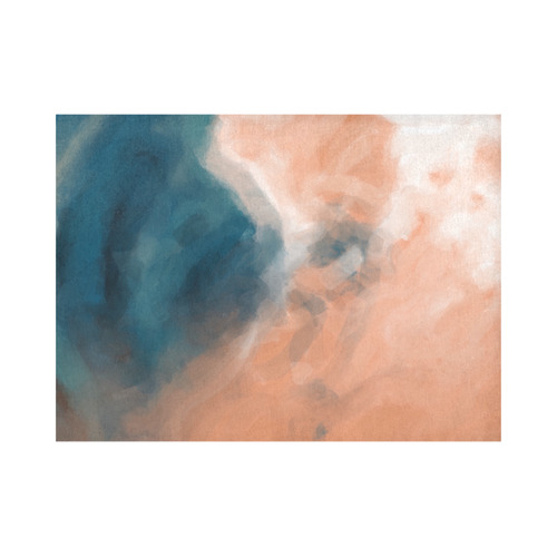 psychedelic splash painting texture abstract background in brown and blue Placemat 14’’ x 19’’ (Set of 4)
