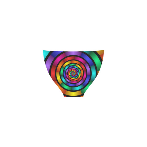 Round Psychedelic Colorful Modern Fractal Graphic Custom Bikini Swimsuit (Model S01)