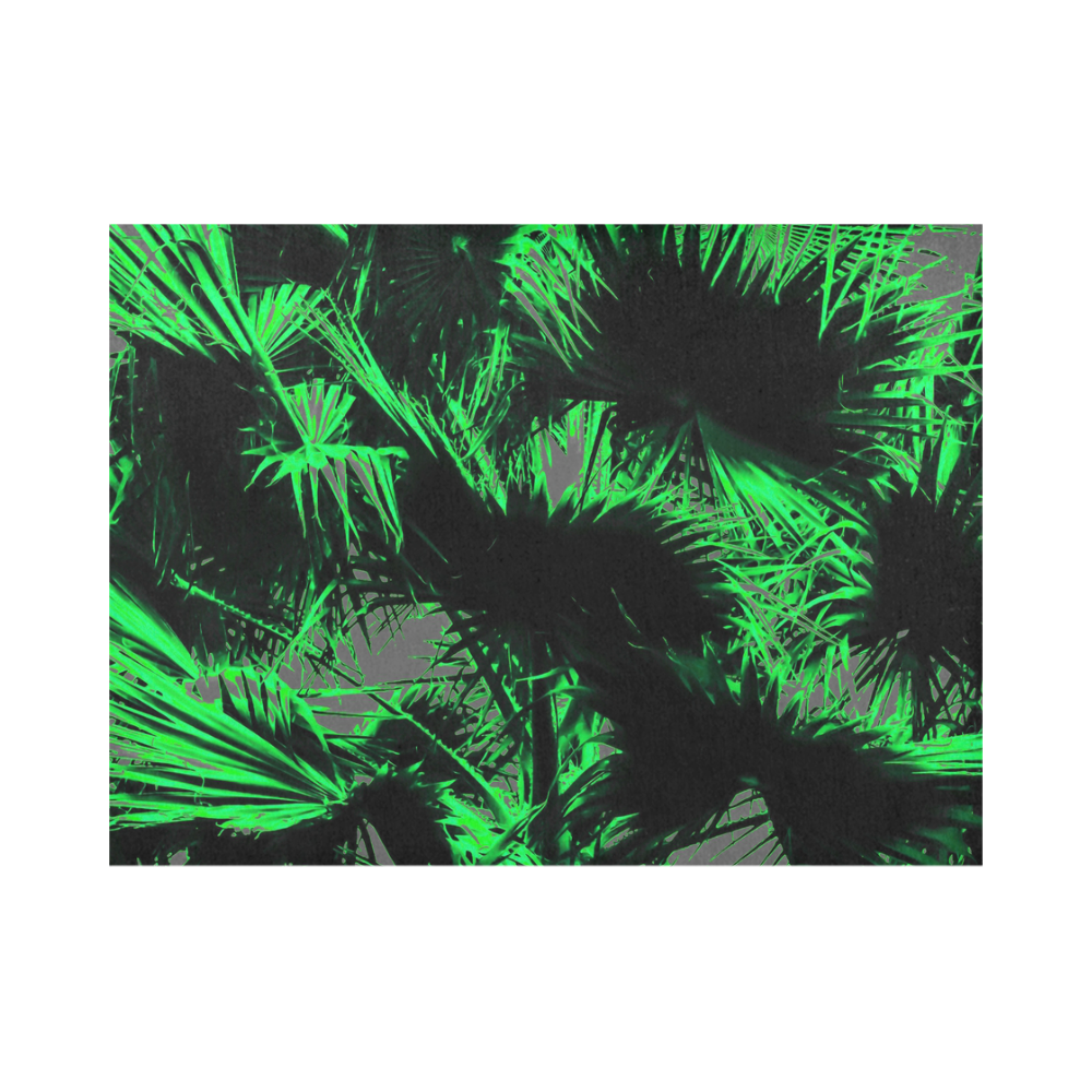 green palm leaves texture abstract background Placemat 14’’ x 19’’ (Set of 4)