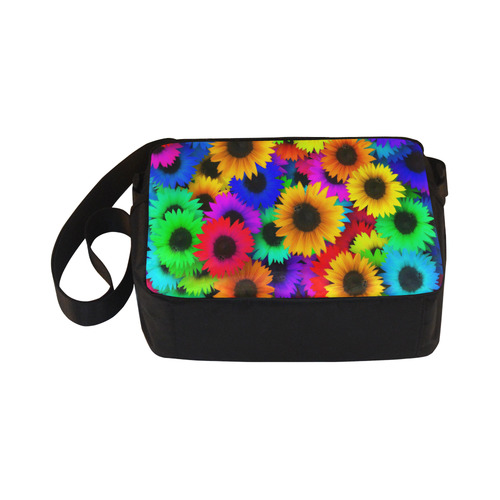 Neon Rainbow Pop Sunflowers Classic Cross-body Nylon Bags (Model 1632)