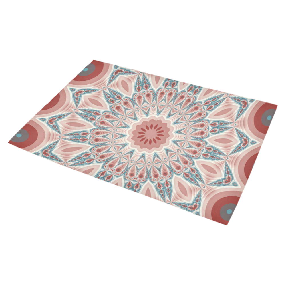 Modern Kaleidoscope Mandala Fractal Art Graphic Azalea Doormat 30" x 18" (Sponge Material)