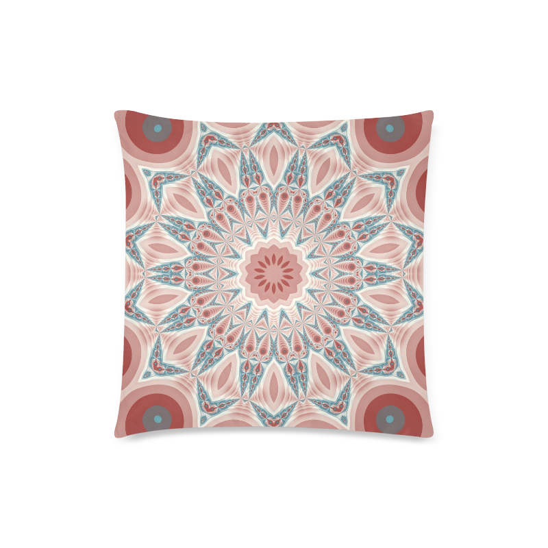 Modern Kaleidoscope Mandala Fractal Art Graphic Custom Zippered Pillow Case 18"x18"(Twin Sides)