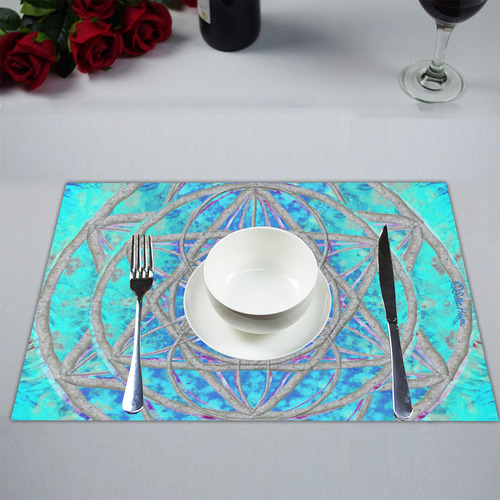 protection in blue harmony Placemat 14’’ x 19’’ (Set of 6)