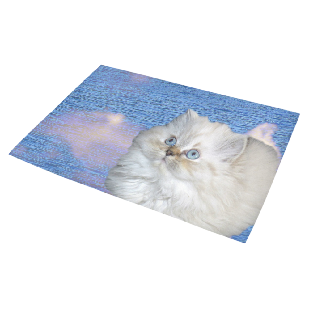 Cat and Water Azalea Doormat 30" x 18" (Sponge Material)