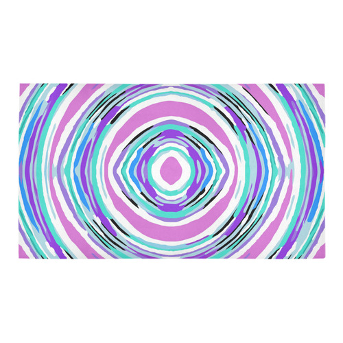 psychedelic graffiti circle pattern abstract in pink blue purple Bath Rug 16''x 28''