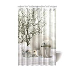 Awesome polar bear Shower Curtain 48"x72"