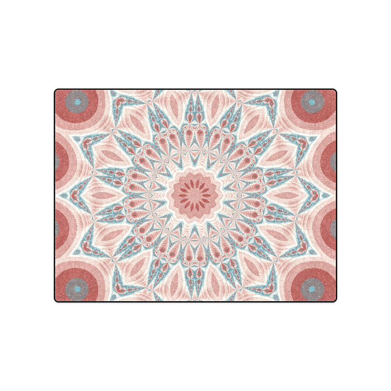 Modern Kaleidoscope Mandala Fractal Art Graphic Blanket 50"x60"