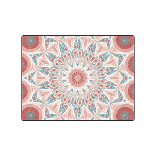 Modern Kaleidoscope Mandala Fractal Art Graphic Blanket 50"x60"