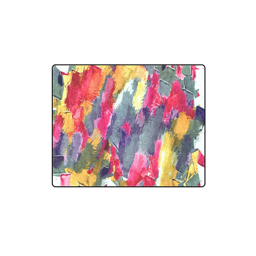 splash painting texture abstract background in red purple yellow Blanket 40"x50"