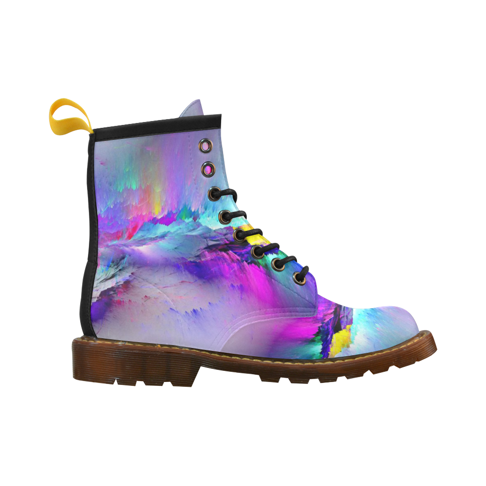Water Color Splash High Grade PU Leather Martin Boots For Women Model 402H