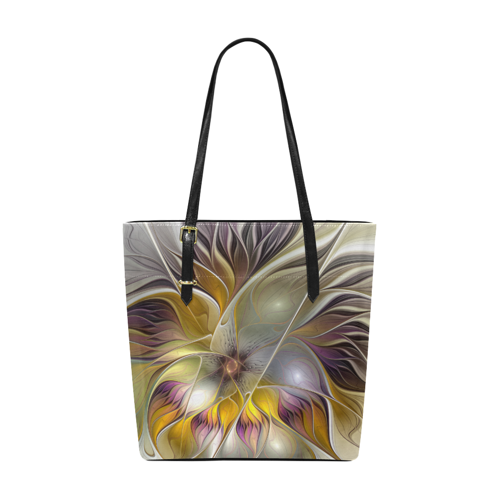 Abstract Colorful Fantasy Flower Modern Fractal Euramerican Tote Bag ...