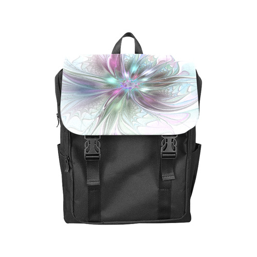 Colorful Fantasy Abstract Modern Fractal Flower Casual Shoulders Backpack (Model 1623)
