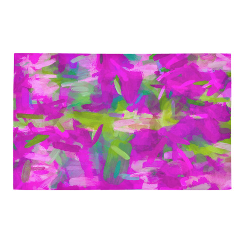 splash painting abstract texture in purple pink green Bath Rug 20''x 32''