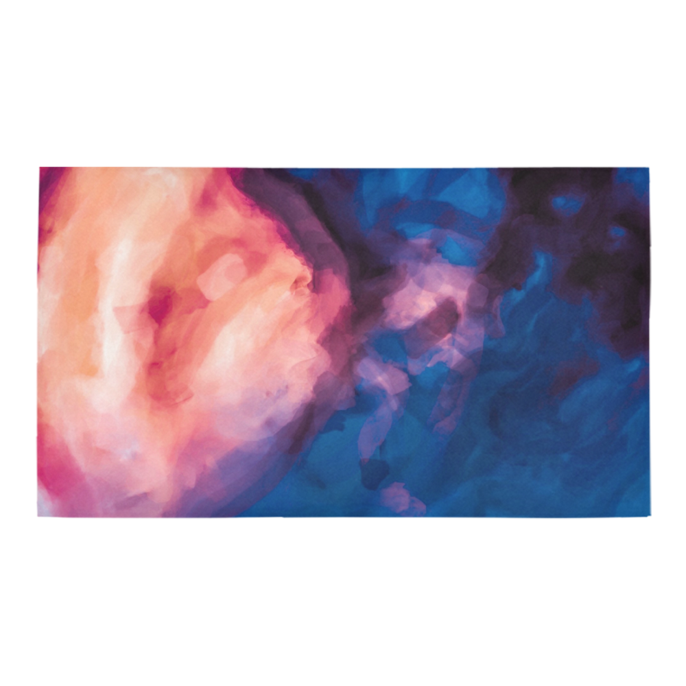 psychedelic milky way splash painting texture abstract background in red purple blue Bath Rug 16''x 28''