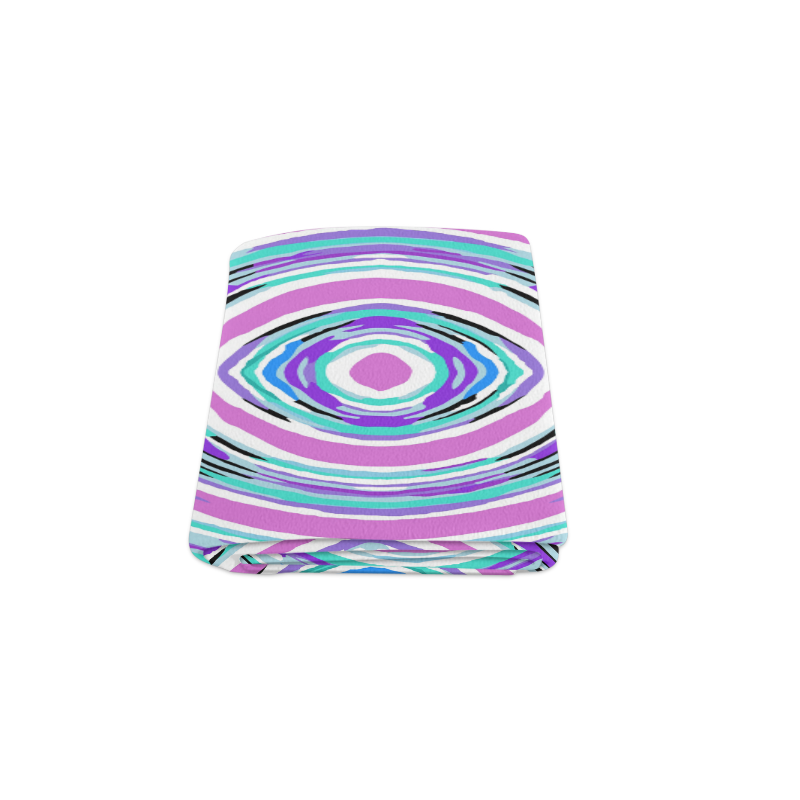 psychedelic graffiti circle pattern abstract in pink blue purple Blanket 50"x60"