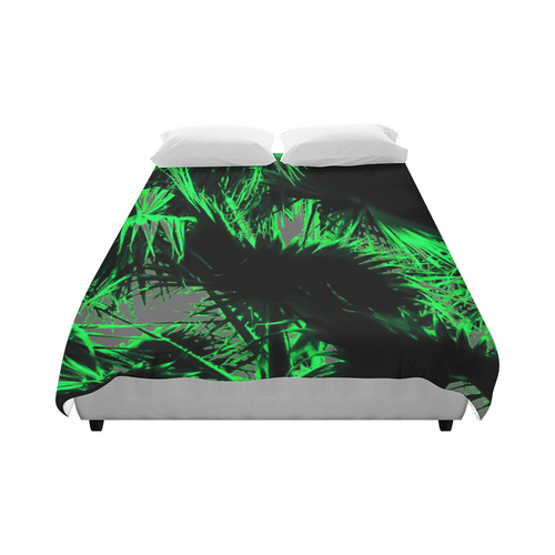 green palm leaves texture abstract background Duvet Cover 86"x70" ( All-over-print)