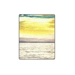 cloudy sunset sky with ocean view Blanket 40"x50"