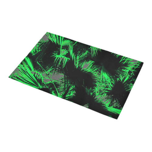 green palm leaves texture abstract background Bath Rug 16''x 28''