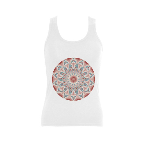 Modern Kaleidoscope Mandala Fractal Art Graphic Women's Shoulder-Free Tank Top (Model T35)