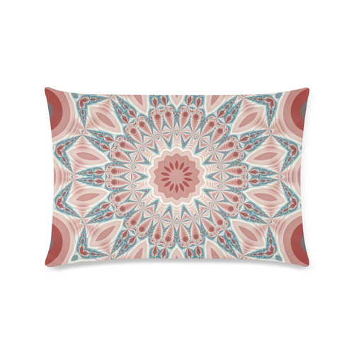 Modern Kaleidoscope Mandala Fractal Art Graphic Custom Zippered Pillow Case 16"x24"(Twin Sides)