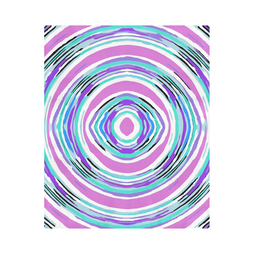 psychedelic graffiti circle pattern abstract in pink blue purple Duvet Cover 86"x70" ( All-over-print)