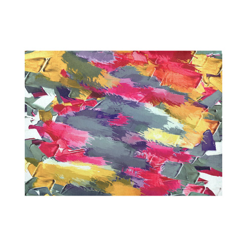 splash painting texture abstract background in red purple yellow Placemat 14’’ x 19’’ (Set of 6)