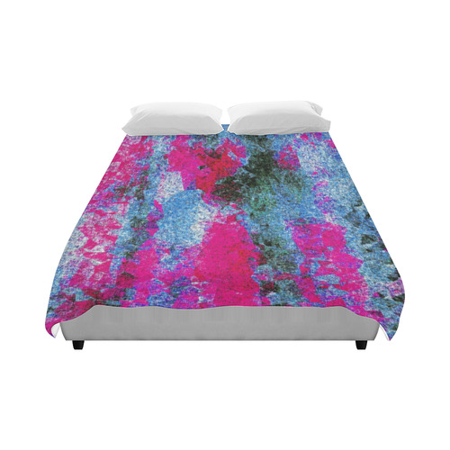vintage psychedelic painting texture abstract in pink and blue with noise and grain Duvet Cover 86"x70" ( All-over-print)