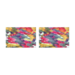 splash painting texture abstract background in red purple yellow Placemat 12’’ x 18’’ (Set of 2)