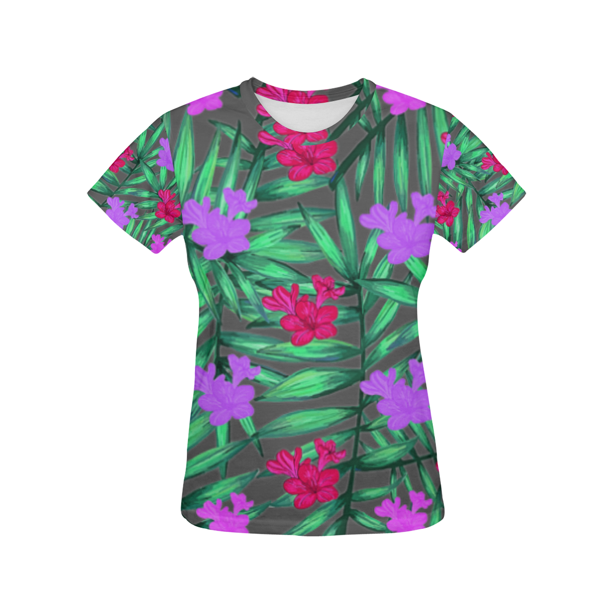 Tropic flower All Over Print T-Shirt for Women (USA Size) (Model T40)