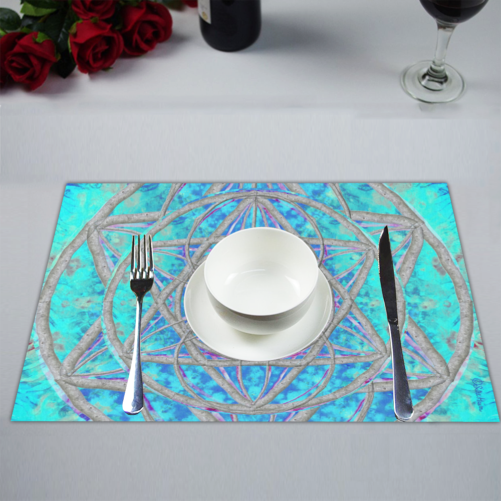 protection in blue harmony Placemat 14’’ x 19’’