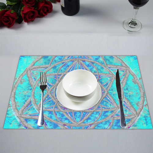 protection in blue harmony Placemat 14’’ x 19’’